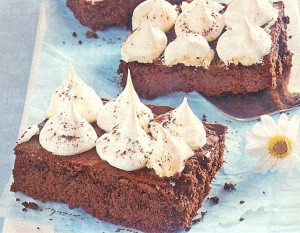 Aprikosen Baiser Brownies