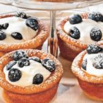 Käsekuchen Muffins mit Heidelbeeren