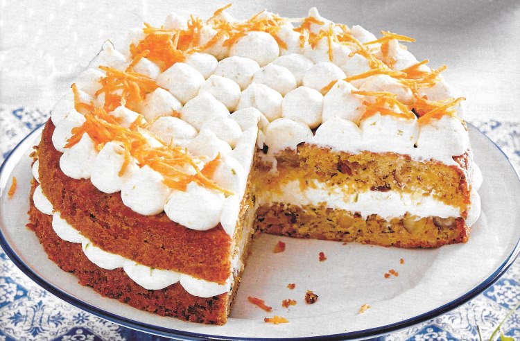 Möhrenkuchen mit Limettencreme – Backraum24 – Backrezepte und mehr
