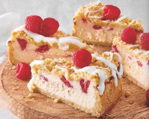 Streuselkuchen mit Himbeeren