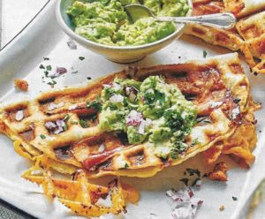 Tortilla Waffeln mit Avocadocreme